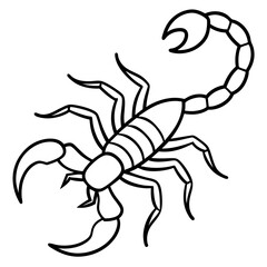 Scorpion line art vector illustration