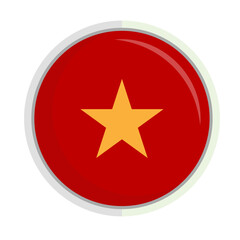 Fototapeta premium Vietnam national flag shield vector