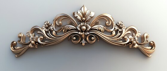 Ornate Gold Swirl Design for Interior Decoration.