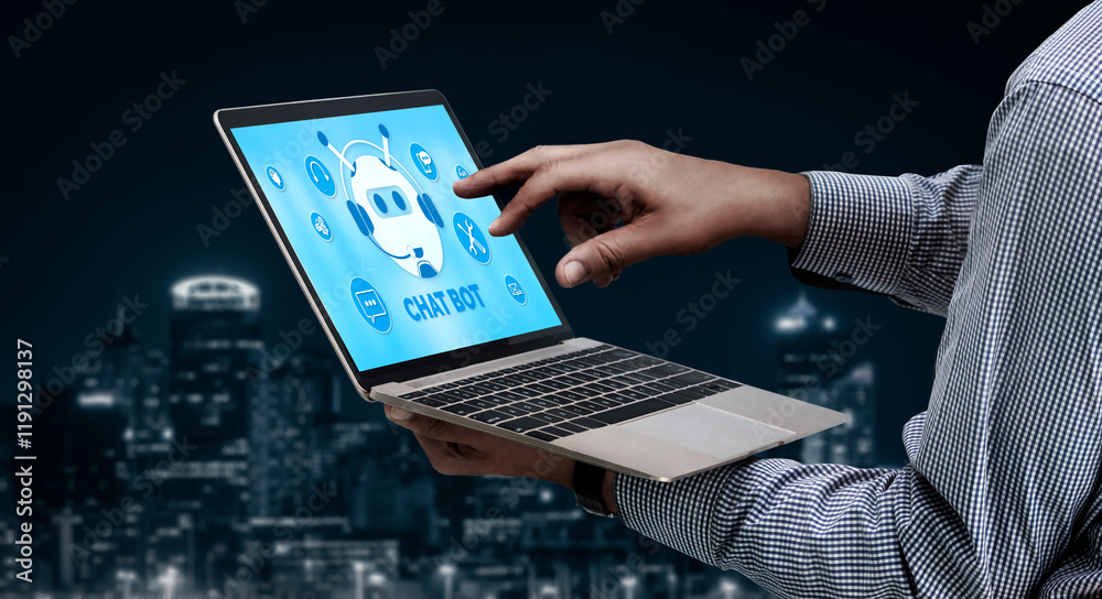 Poster chatbot software application for modish online business that automatically reply to customer questio