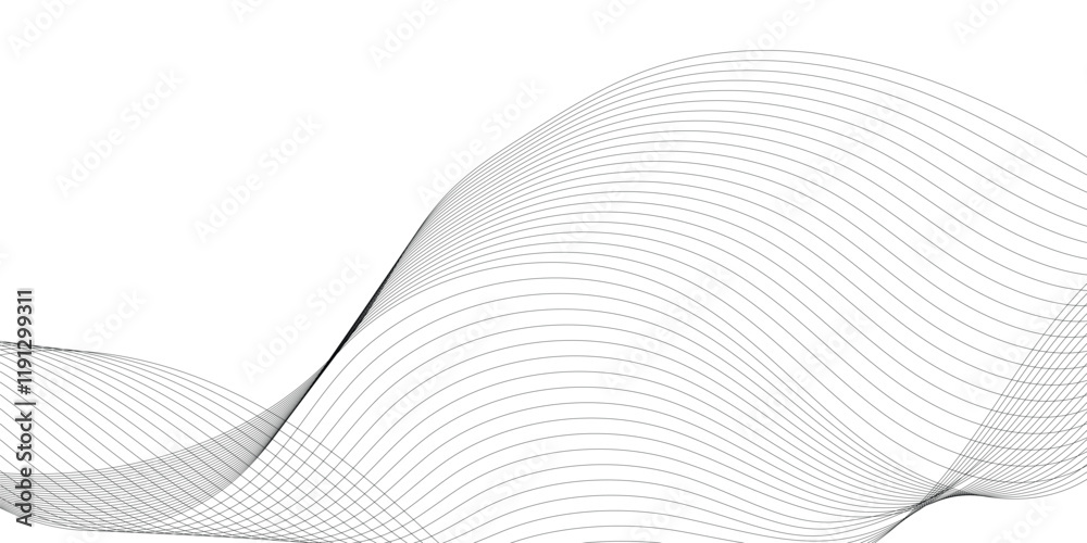 Wall mural abstract grey, white smooth element swoosh speed wave modern stream transparent background. abstract
