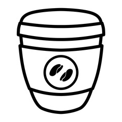 Coffee icon in line style