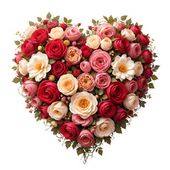 Elegant Valentine’s Day Design with  Heart and Roses 