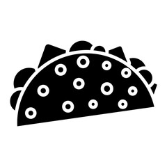 Tacos icon in glyph style