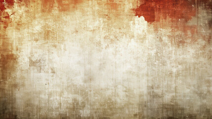 Obraz premium weathered and vintage distressed wall texture with aged concrete and rusty metal details in brown and beige tones for artistic and digital design backgrounds