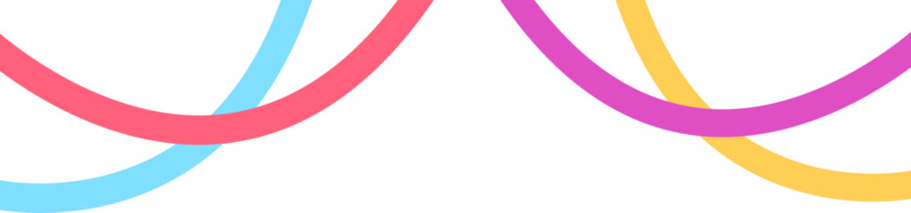 Curved lines birthday party decorations are colorful
