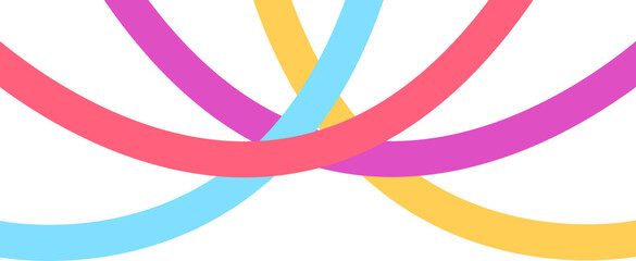 Curved lines birthday party decorations are colorful