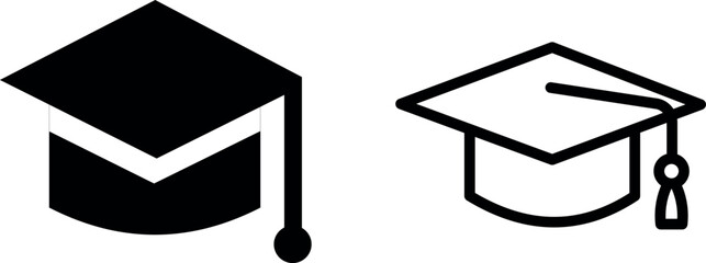 "Graduation Cap Icon Representing Academic Achievement, Education, and Scholarly Accomplishment"