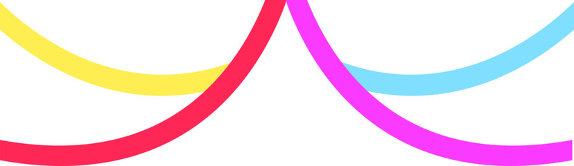 Curved lines birthday party decorations are colorful