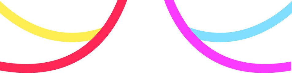 Obraz premium Curved lines birthday party decorations are colorful