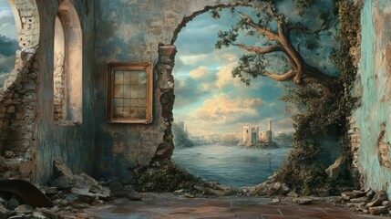 trompe-l'&oelig;il effect, Illusionistic wall and ceiling paintings, 16:9