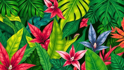 Fototapeta premium Lush green banana leaf pattern with intricate veins and vibrant colors, botanical, tropical, foliage