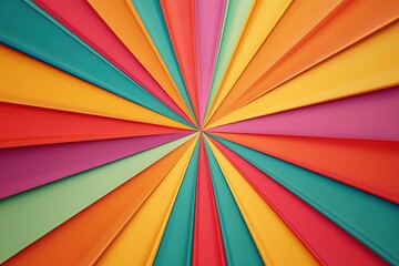 Vibrant radial color burst design