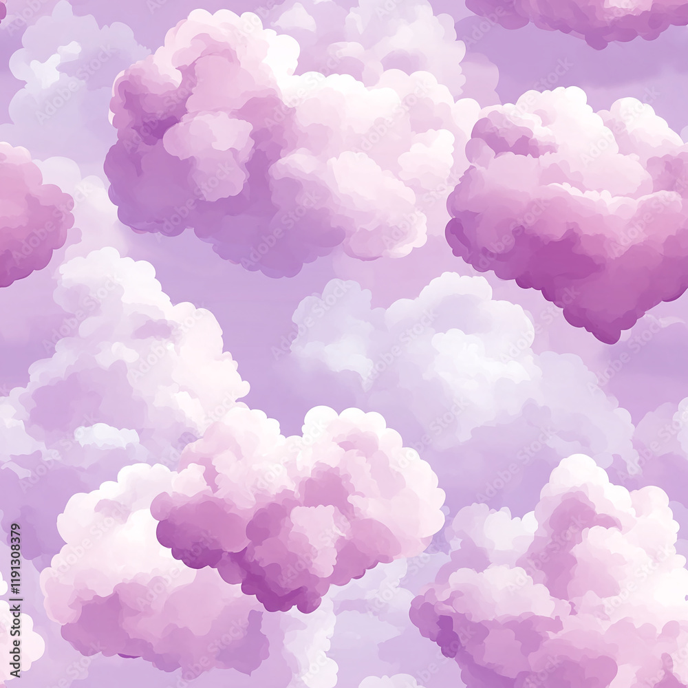 Poster purple and pink fluffy cloud texture with soft gradients