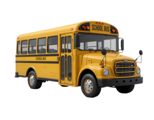 school bus isolated on white
