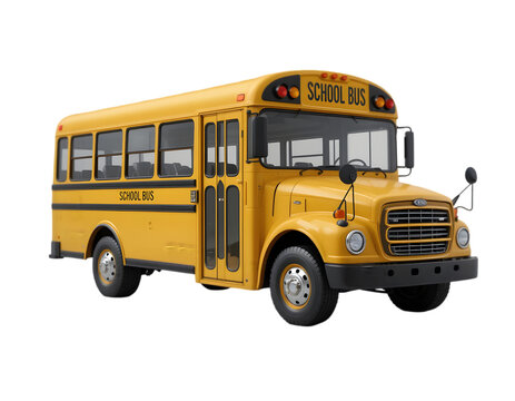 school bus isolated on white