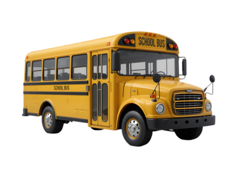 school bus isolated on white