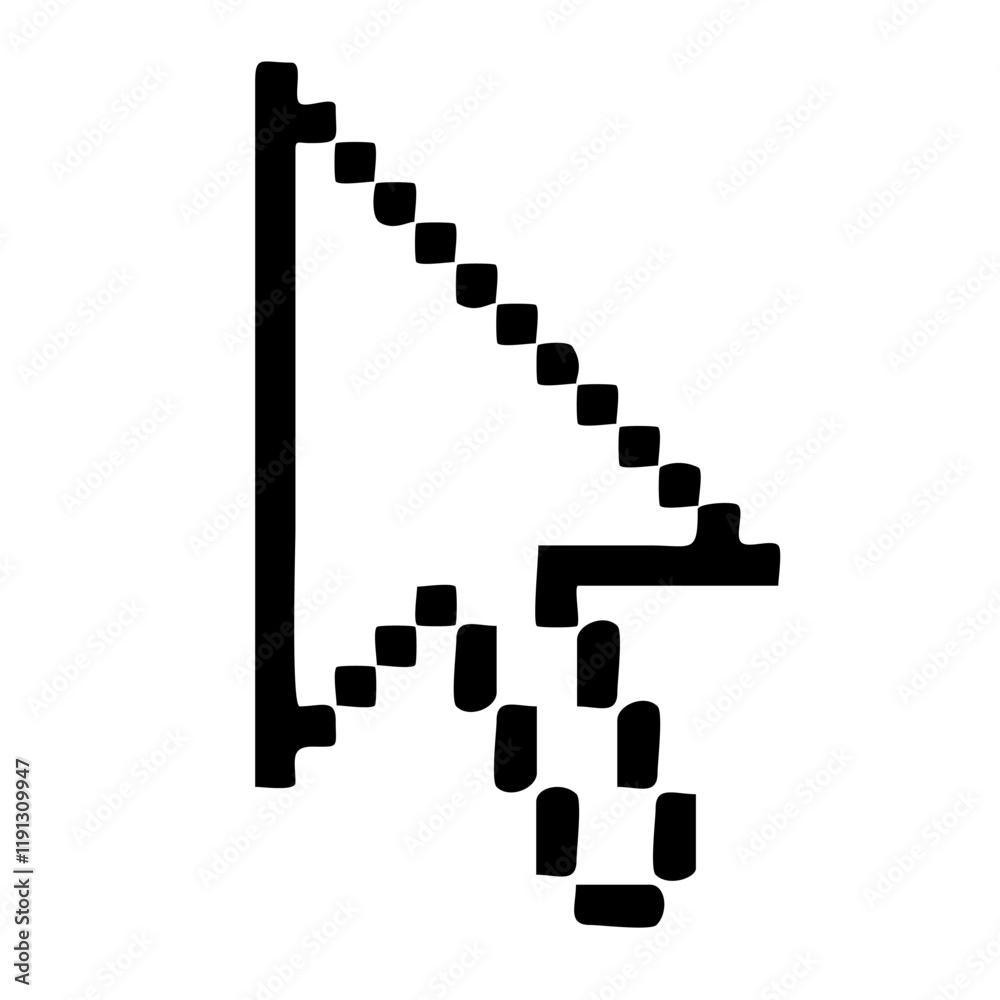 Aufkleber Cursor arrow icon, arrow form mouse click cursor, arrow pointer