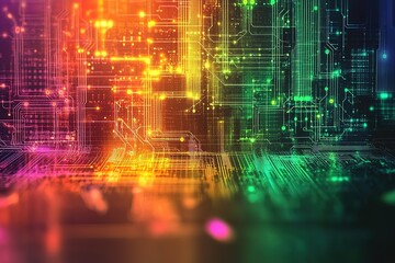 Obraz premium Abstract digital circuit board background