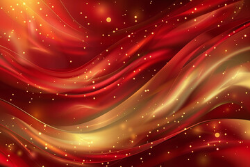 Festive Red Bokeh Background with Sparkling Glittering Lights and Shimmering Holiday Glow for Luminous Texture and Radiant Sparkles