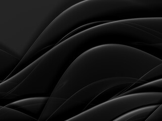 Abstract black wave shape background