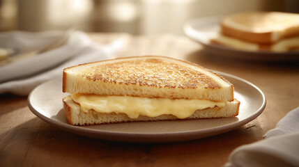 crispy cheese sandwich on a plate