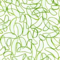 trendy pattern of green aloe vera slices background for design banner, poster, flyer, card, postcard, cover
