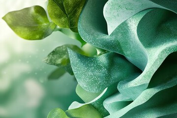 Fototapeta premium Abstract green leaf texture and design