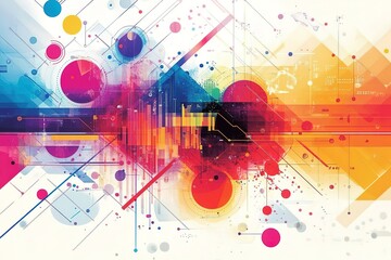 Obraz premium Abstract Colorful Geometric Design