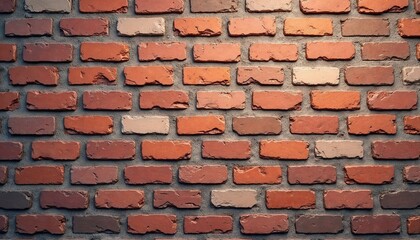 Urban Brick Wall Texture in Weathered Red Tones for Industrial Design