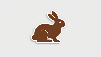 Obraz premium Illustration of a Rabbit Bunny brown chocolate easter egg