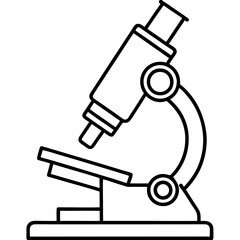 Microscope on white background