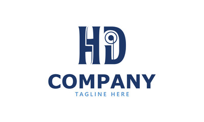 HD H hd initial logo | initial based abstract modern minimal creative logo, vector template image. luxury logotype logo, real estate homie logo. typography logo. initials logo