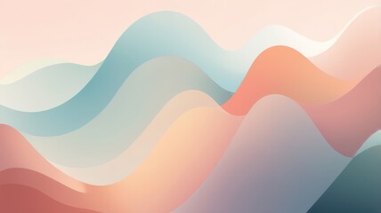 Fototapeta premium Abstract vector illustration of wavy orange and blue lines creating a colorful pattern