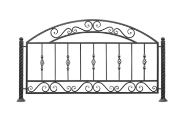Contemporary wrought iron fencing, railings