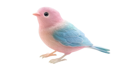 Ceramic bird figurine transparent background