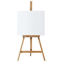 Blank Wooden Easel Canvas Art Studio White Painting Display image clean style frame black design    