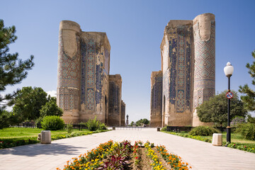 Ruins of Ak-Saray Palace in Shahrisabz in Samarkand province
