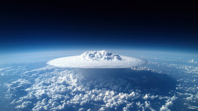Mesoscale Convective System (MCS) from Space A Stunning Aerial View of a Pileus Cloud Formation