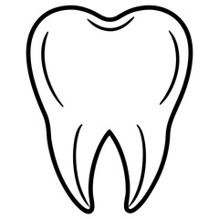 Tooth (Dental) on white background