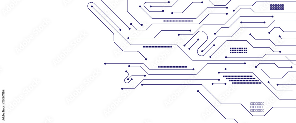 Poster vector high-tech technology background. circuit board, abstract modern digital science technology fu