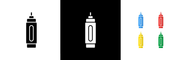 Liquid Eraser Icons. Black, White and Colorful