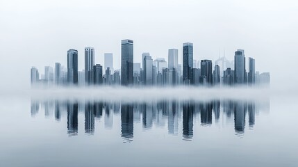 Fototapeta premium Cityscape reflections in urban photography