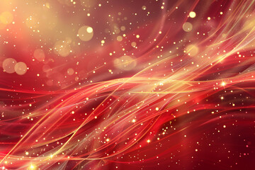 Festive Red Bokeh Background with Sparkling Glittering Lights and Shimmering Holiday Glow for Luminous Texture and Radiant Sparkles
