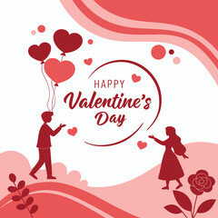 valentine day card with child