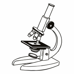 microscope isolated on white