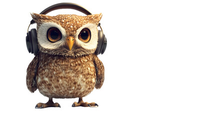 Obraz premium 3d owl isolated on white 