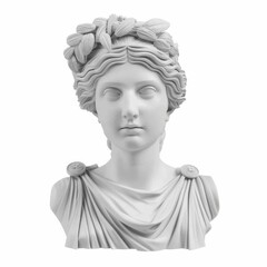 Obraz premium Greek goddess marble statue isolate on white background