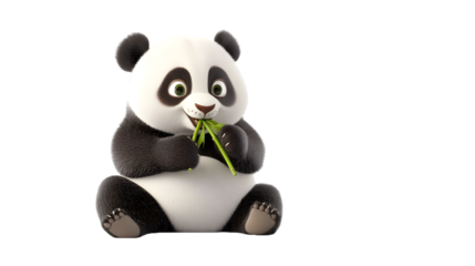panda isolated on white 