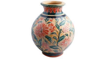 Colorful vase transparent background